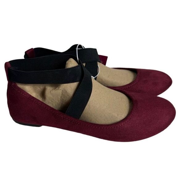 SO Shoes - SO Women’s Size 7 Seadragon Burgandy Flats